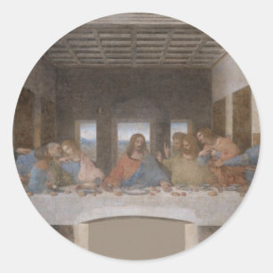Sticker Rond Dernière Cène Leonardo Da Vinci Peinture