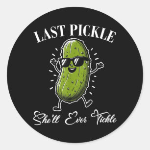 Sticker Rond Dernière coquille de cornichon chatouille humour p