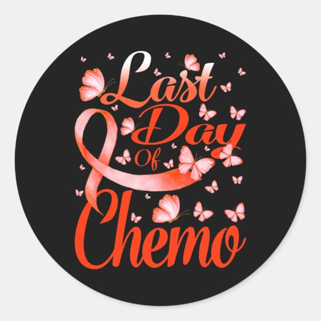 Sticker Rond Dernière journée de Chemo RSD CRPS bouton de sensi (Devant)