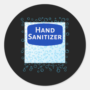 Sticker Rond Dernière Minute Drôle Et Sanitizer À Main Facile H