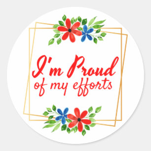 Sticker Rond des affirmations motivationnelles pour les travail