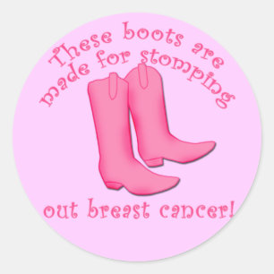 Sticker Rond Des bottes sont faites pour éradiquer le cancer du