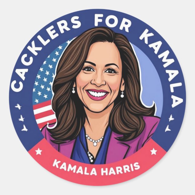 Sticker Rond Des Cackers Pour Kamala (Devant)