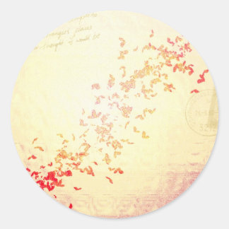 Sticker Rond Des coeurs en chute