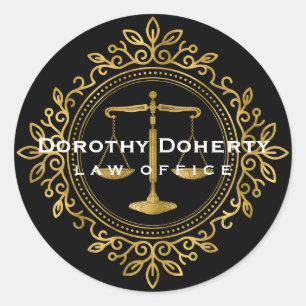 Sticker Rond Des échelles brillantes et colorées pour la justic