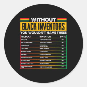 Sticker Rond Des inventeurs noirs oubliés Mois de l'histoire no