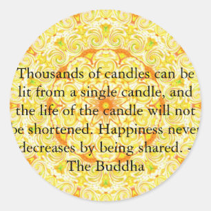 Sticker Rond Des milliers de bougies peuvent être allumés d'u