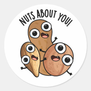 Sticker Rond Des Noix À Propos De Vous Drôle Puns De Nut