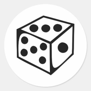 Sticker Rond Dés - Trois