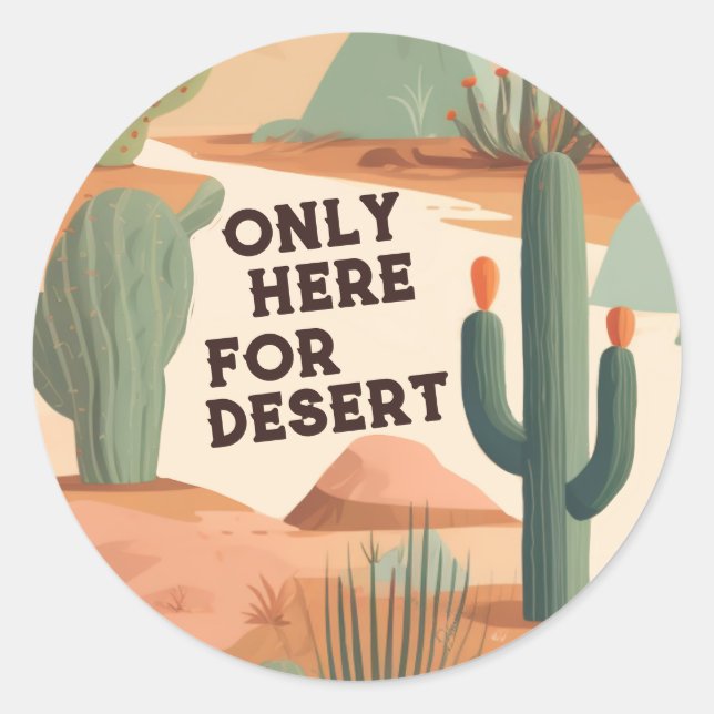 Sticker Rond Désert du sud-ouest Faveur (Devant)
