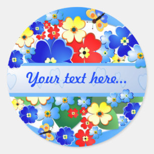 Sticker Rond Design Art déco coloré