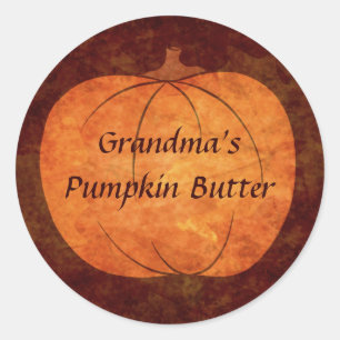 Sticker Rond Design citrouille de Thanksgiving