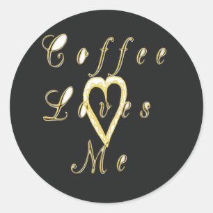 Sticker Rond Design crémeux pour les amateurs de café