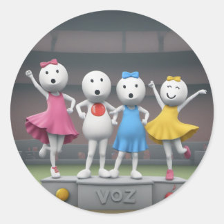 Sticker Rond Design d'autocollants Zoozoo