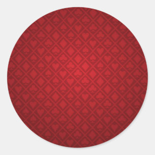 Sticker Rond Design de table Red Felt Poker