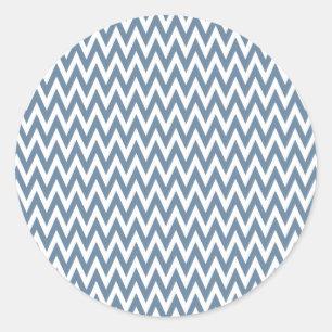Sticker Rond Design élégant Chevron gris français