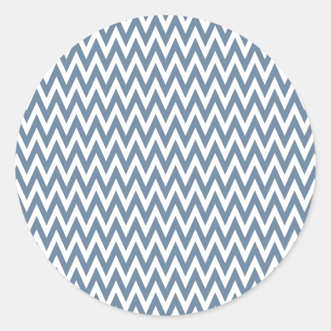 Sticker Rond Design élégant Chevron gris français (Devant)