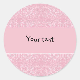 Sticker Rond Design floral rose