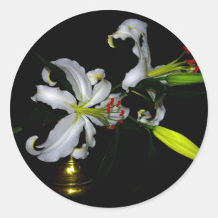 Sticker Rond Design irlandais en laiton et en fleur