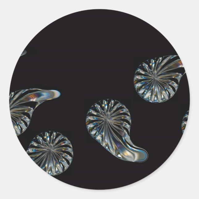 Sticker Rond Design irlandais - La collection Crystal (Devant)