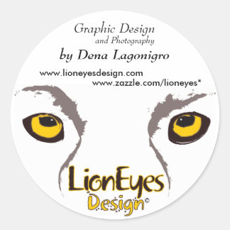Sticker Rond Design LionEyes