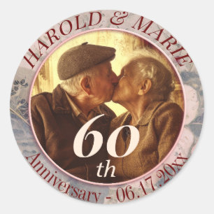 Sticker Rond Design Mariage élégant en diamant