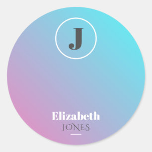 Sticker Rond Design minimaliste aux couleurs pastel