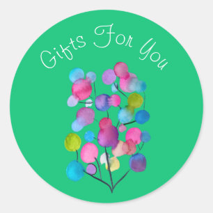 Sticker Rond Design moderne Abstrait Cadeau de marque d'entrepr