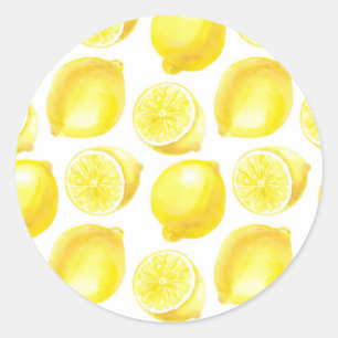 Sticker Rond Design motif citron