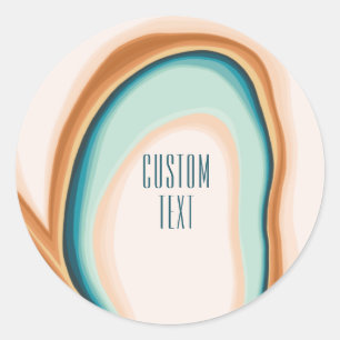Sticker Rond Design personnalisé Soft Swirl Art