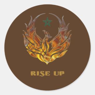 Sticker Rond Design Phoenix