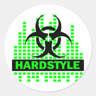 Sticker Rond Design Tempo à style rigide