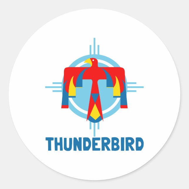 Sticker Rond Design Thunderbird (Devant)