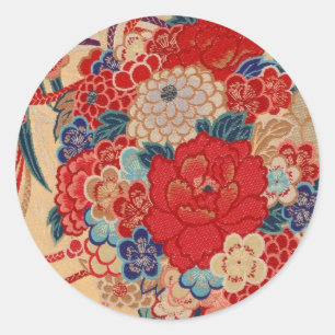 Sticker Rond Design traditionnel japonais