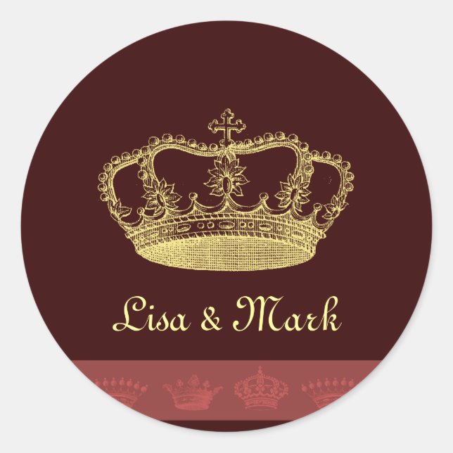 Sticker Rond Designs de la Couronne (Devant)