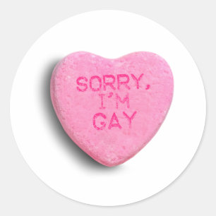 STICKER ROND DÉSOLÉ, JE SUIS GAY