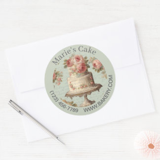 Sticker Rond Dessert Moderne Baker Cake Caterer Cupcake Boulang