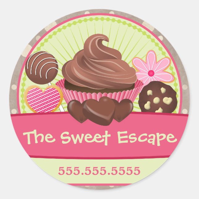 Sticker Rond Desserts doux (Devant)