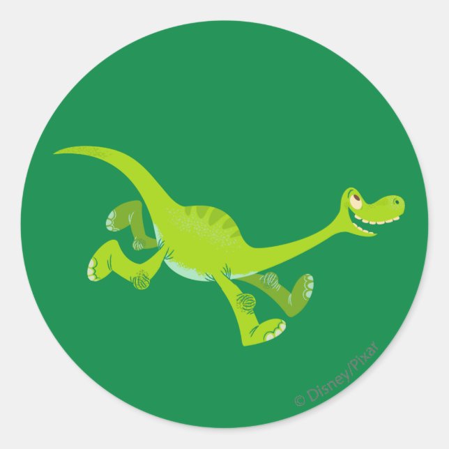 Sticker Rond Dessin d'Arlo Running (Devant)