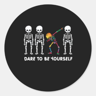 Sticker Rond dessin d'art de skateboard vintage tshirt