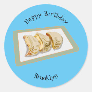 Sticker Rond Dessin de Jiaozi / Chinese dumplings