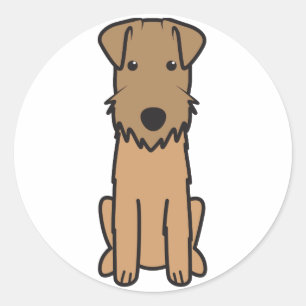 Sticker Rond Dessin de Lakeland Terrier Chien