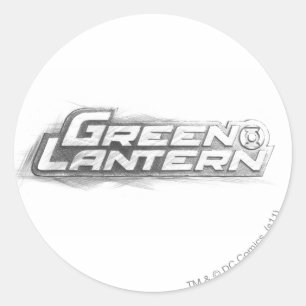 Sticker Rond Dessin de lanterne verte
