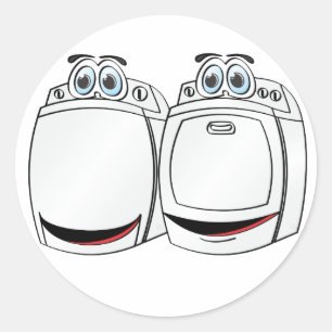Sticker Rond Dessin de lave-linge