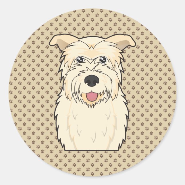 Sticker Rond Dessin d'Imaal Terrier (Devant)