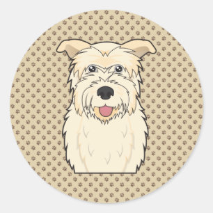 Sticker Rond Dessin d'Imaal Terrier