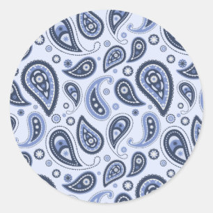 Sticker Rond Dessin imprimé paisley floral complexe