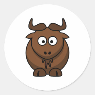 Sticker Rond Dessin sur la bête sauvage