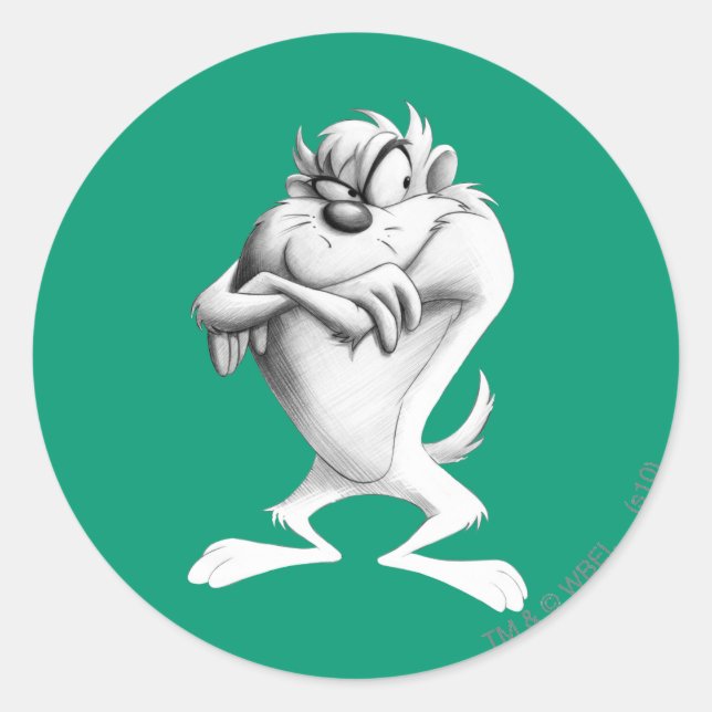 Sticker Rond Dessin TAZ™ (Devant)