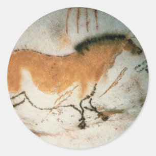 Sticker Rond Dessins de grotte Lascaux